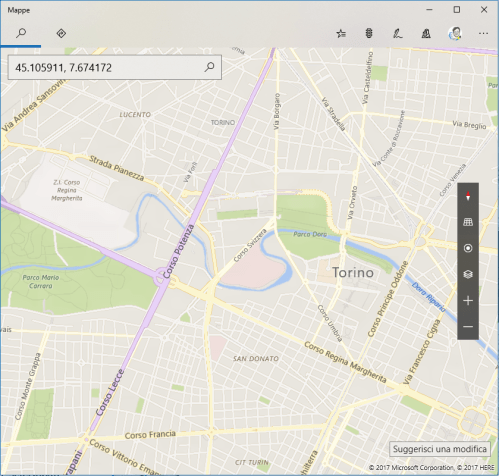 Find a place knowing its GPS coordinates - PC/tablet (1)