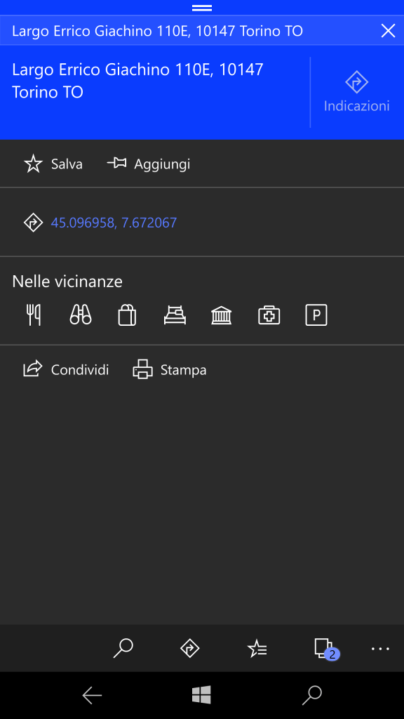 GPS coordinates of a chosen point on the map (3) - Smartphone